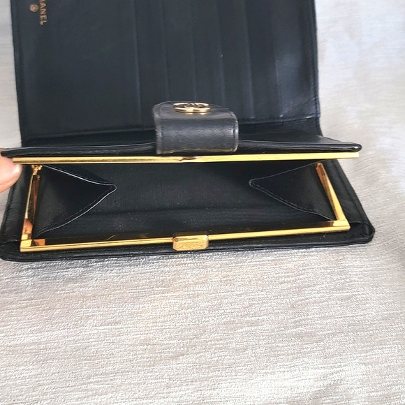 Chanel Lambskin Diamond Stitched French Wallet Black - Picture 8 of 11